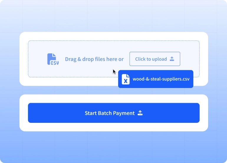 Upload details in a CSV 